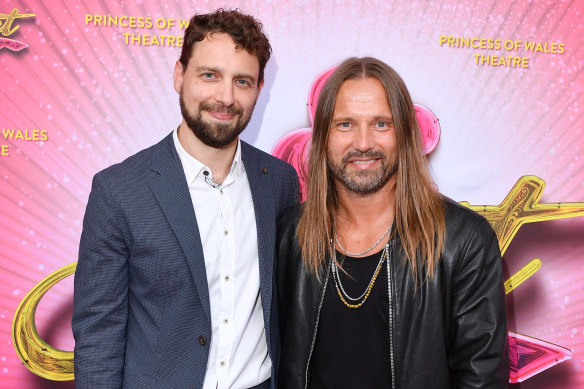Max Martin (right) called on David West Read to help him string his musical together that has songs from artists like Backstreet Boys, Ariana Grande and Bon Jovi.