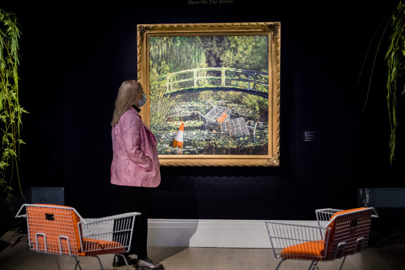 Banksy’s ‘Show me the Monet’ was previously estimated at £3-5 million.