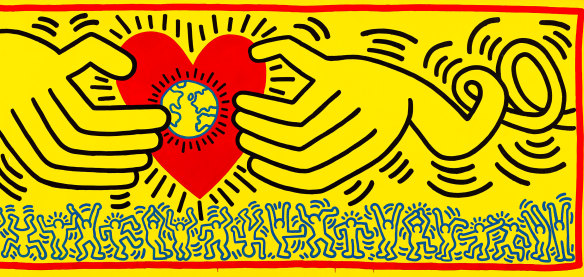 A detail from Keith Haring's Untitled (1985).

