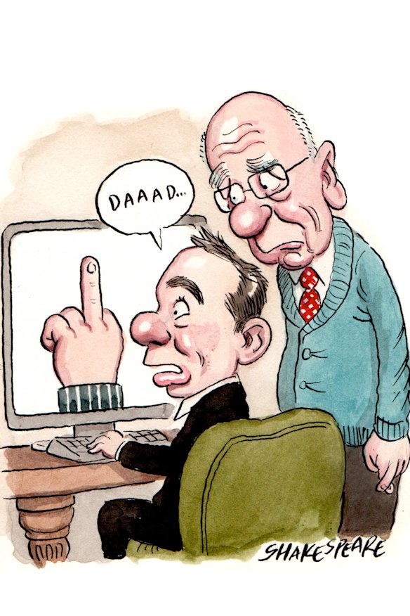 Lachlan and Rupert Murdoch.