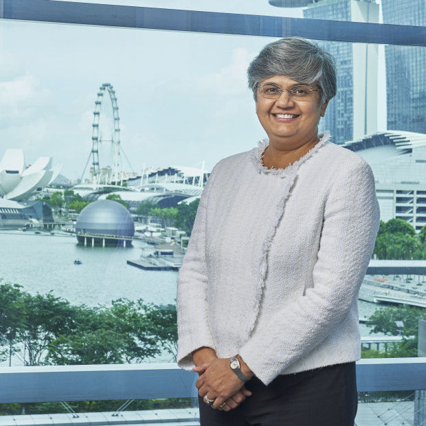Chief commercial officer Vandita Pant at BHP offices in Marina Bay Financial Centre, Singapore. 