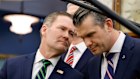White House national security adviser Mike Waltz, left, and Defence Secretary Pete Hegseth.