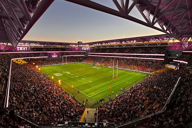 New screens were planned in the top corners of Suncorp Stadium. Image obtained through RTI legislation.