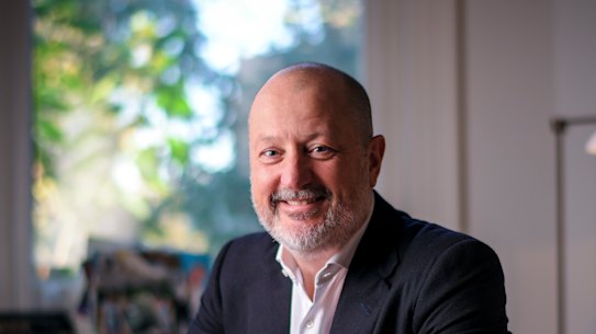 Russel Howcroft at his home in June this year. 