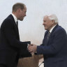 'It's quite nice to be able to turn the tables for once': Prince William interviews Sir David Attenborough at Davos