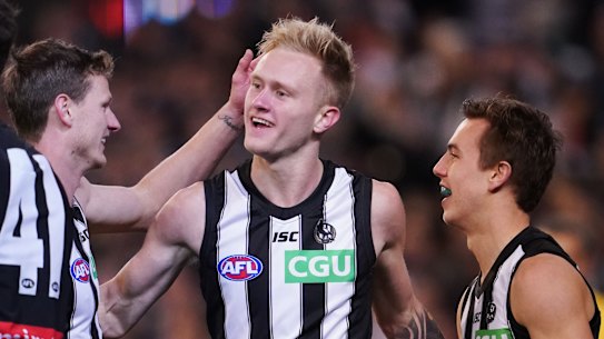 Jaidyn Stephenson was impressive in his return for the Magpies.