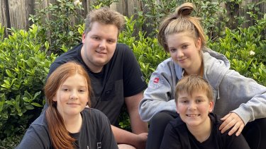 VicSRC student rep and year 12 student Mitch Sprague (second left) with siblings Maddison, Spencer and Mia.