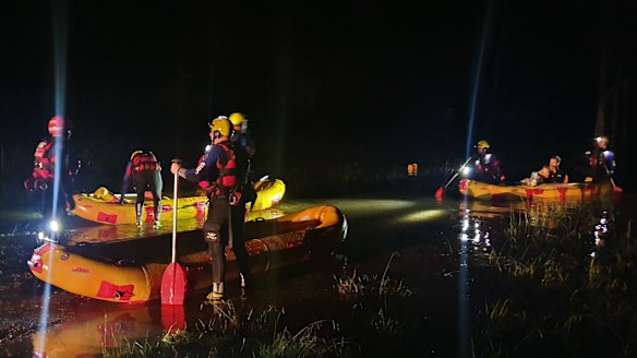 They paddled one kilometre before trekking 500 metres to the home. 