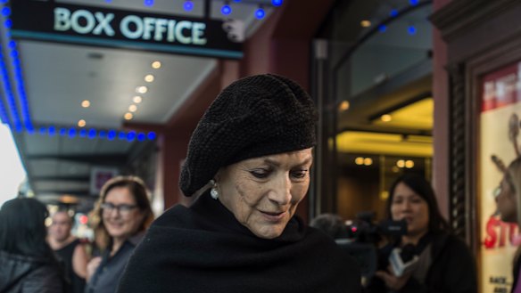 Maggie Tabberer outside the Capitol Theatre on Friday.