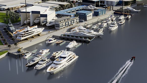 The proposed superyacht hub at Murarrie.