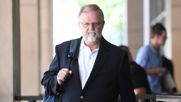 John Finnin leaves the Melbourne Magistrates Court on Friday.