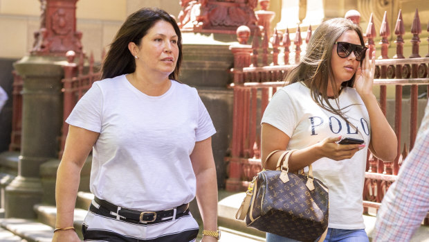 Roberta Williams and daughter Dhakota arrive at the Supreme Court on Wednesday.