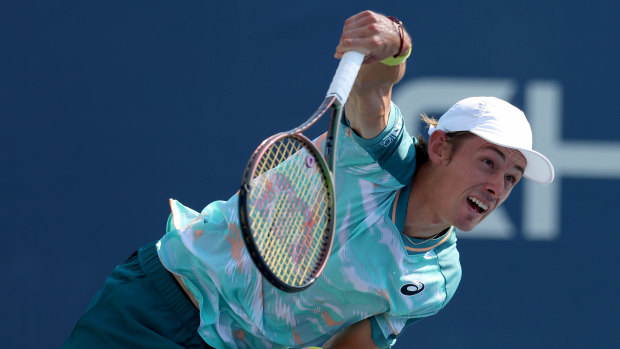 Alex de Minaur has progressed to the second round of the US Open.