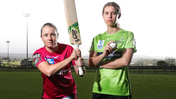 Alyssa Healy and Phoebe Litchfield will do battle on Saturday afternoon when the Sixers and Thunder go head to head at Launceston.