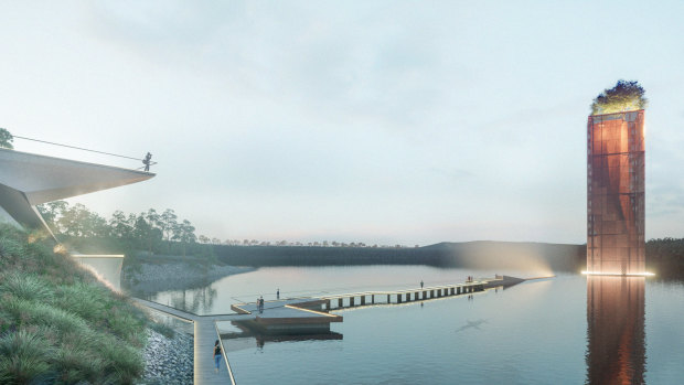 Artist's impressions of proposed Eden Project development at the former Alcoa site in Anglesea. 