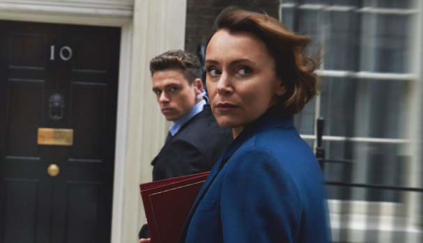 Richard Madden and Keeley Hawes in Bodyguard.