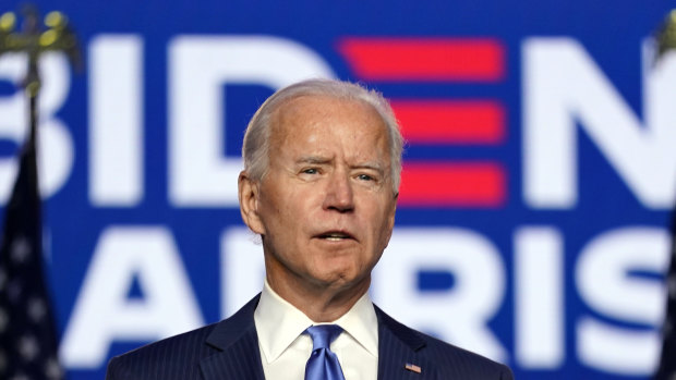 Joe Biden claimed a mandate, saying he would win and Americans had chosen change. 