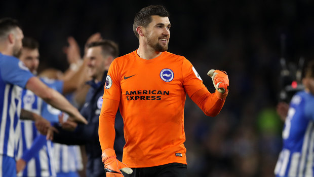 Points shared: Mat Ryan played his part in Brighton's comeback.