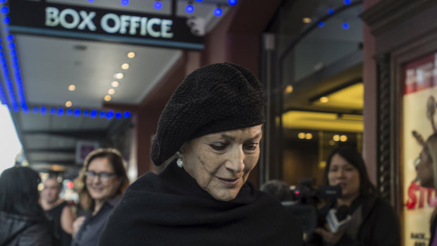 Maggie Tabberer outside the Capitol Theatre on Friday.