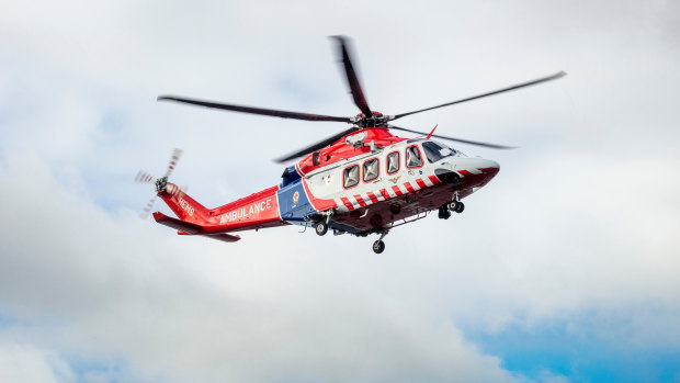 A woman and a man have been airlifted to hospital after a helicopter crash near Mansfield.