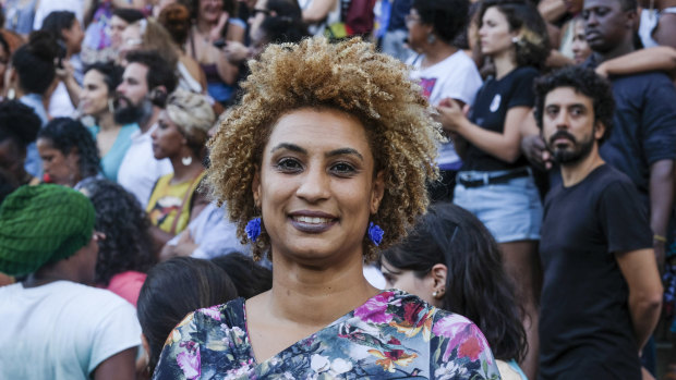 Slain: Rio de Janeiro Councilwoman Marielle Franco in January 2018.