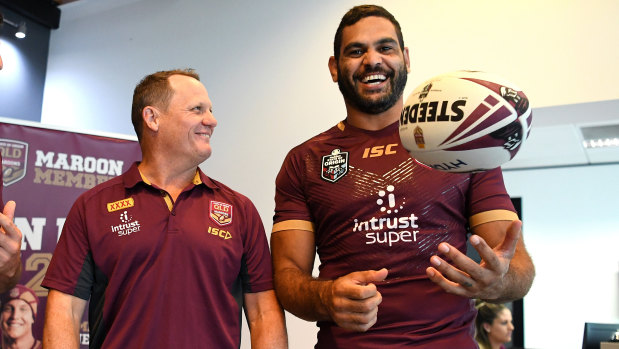 Queensland Maroons coach Kevin Walters and new captain Greg Inglis.