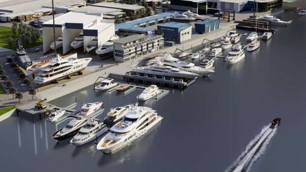 The proposed superyacht hub at Murarrie.