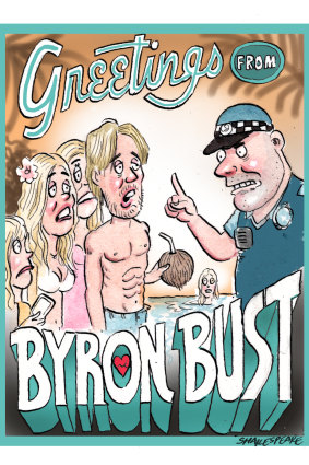 Neighbours made a number of reports to police after hearing noise
from the Byron Bay home.