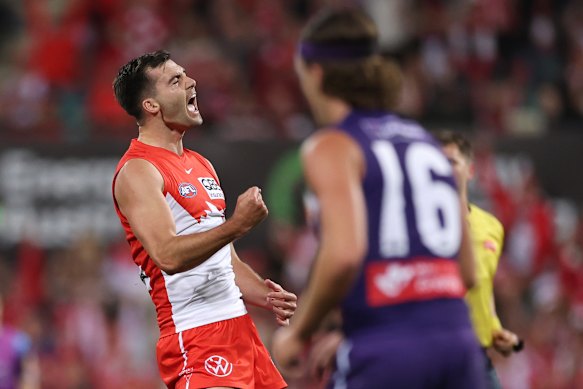 Logan McDonald loomed as a potential match winner for the Swans.