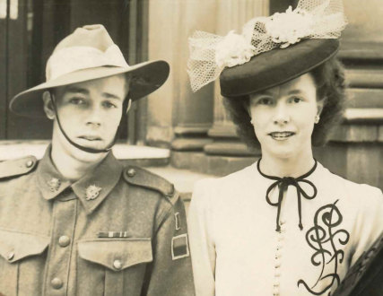 Reg Chard and wife Betty before he left for service.