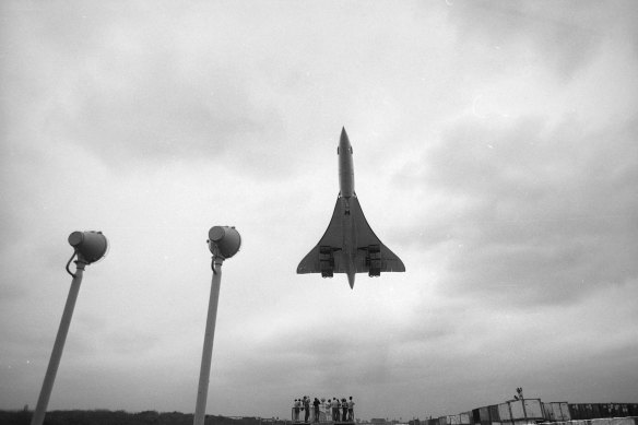 The Concorde arrives at Sydney Airport on 14 February, 1985.