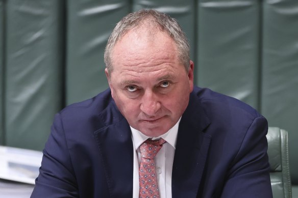 Deputy Prime Minister Barnaby Joyce during Question Time on Thursday.