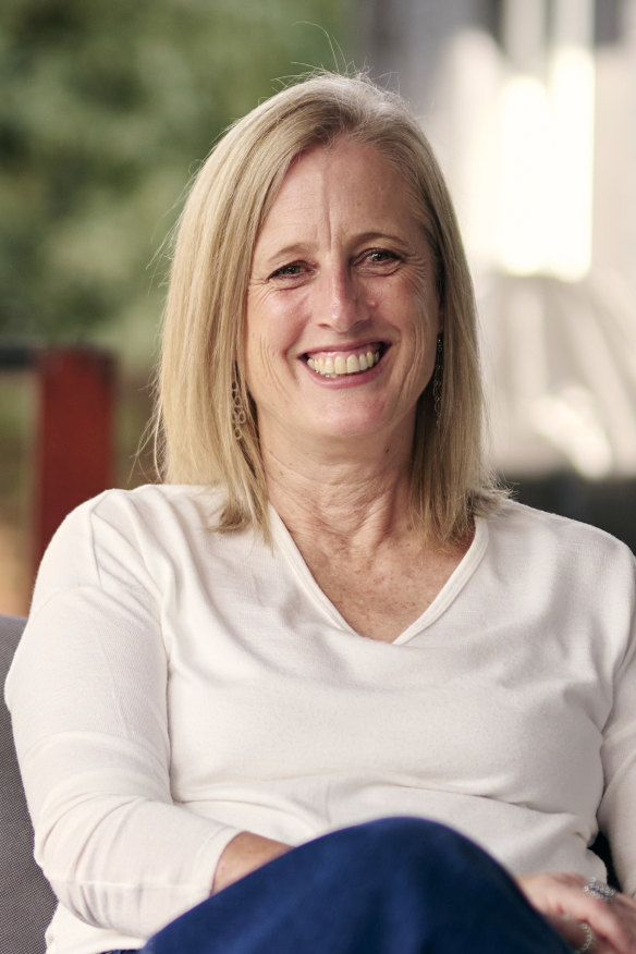 Gallagher at home in Canberra, where she looks out for local wildlife such as magpies and roos.