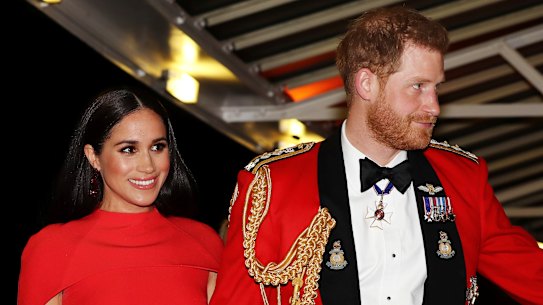 Prince Harry, Duke of Sussex and Meghan, Duchess of Sussex arrive at Royal Albert Hall on Saturday in London.
