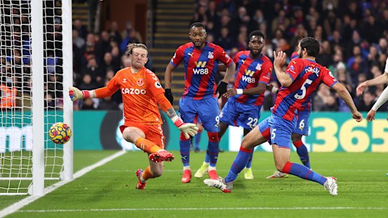 James Tomkins scores for Palace.