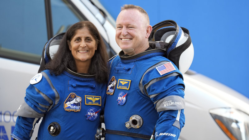 An eight-day trip to space has gone wrong. Two astronauts are stuck indefinitely