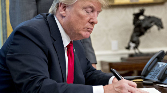 Donald Trump signed many executive orders while president the first time.