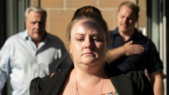 Lauren Cranston pictured leaving court in March.