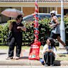 Sweltering Cities has decorated one of the many Blacktown bus stops without shelter to send a message to local MPs.