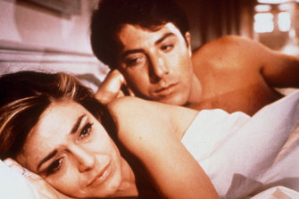 Anne Bancroft and Dustin Hoffman in The Graduate. She turned 36 just weeks after the release. he was 30