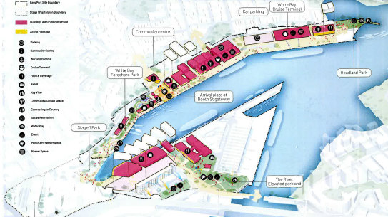 An excerpt of the Port Authority of NSW’s Bays Port Plan, marked “final draft for consultation”, obtained by the Herald.