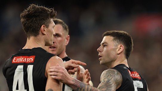 Brody Mihocek, Tim Membrey and Jamie Elliott.