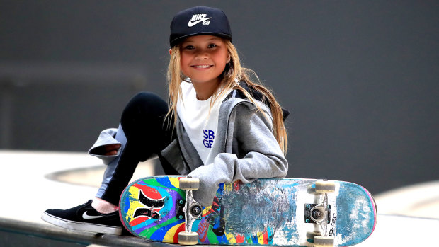 Big dreams: Skateboarder Sky Brown, 10, could make history at the 2020 Olympic Games.