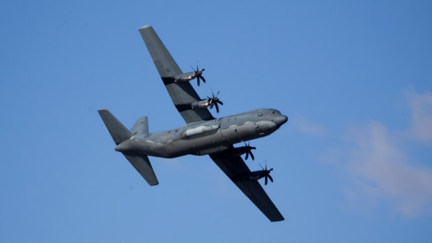 An RAAF C-130J Hercules transport aircraft. (File Image)