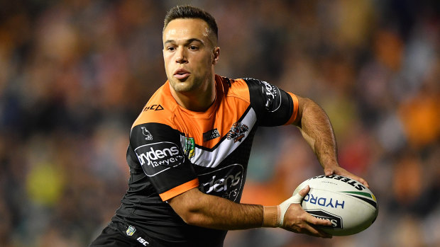 Staying put: Luke Brooks will remain with Wests Tigers for another five years, and he hopes to make it the rest of his career.