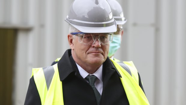 Scott Morrison during his visit to BAE Systems.