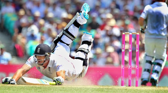Kevin Pietersen giving his all.