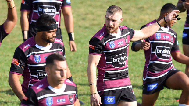 On the outer: Jackson Hastings with the Blacktown Workers Sea Eagles.