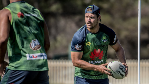 It's Canberra Raiders halfback Aidan Sezer's final frontier - leading the side around the park.