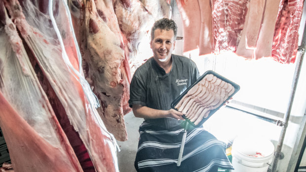Cameron Fenson, from Meatways Butchery in Kambah, placed third in Australian Pork's best bacon awards.